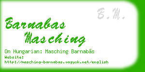 barnabas masching business card